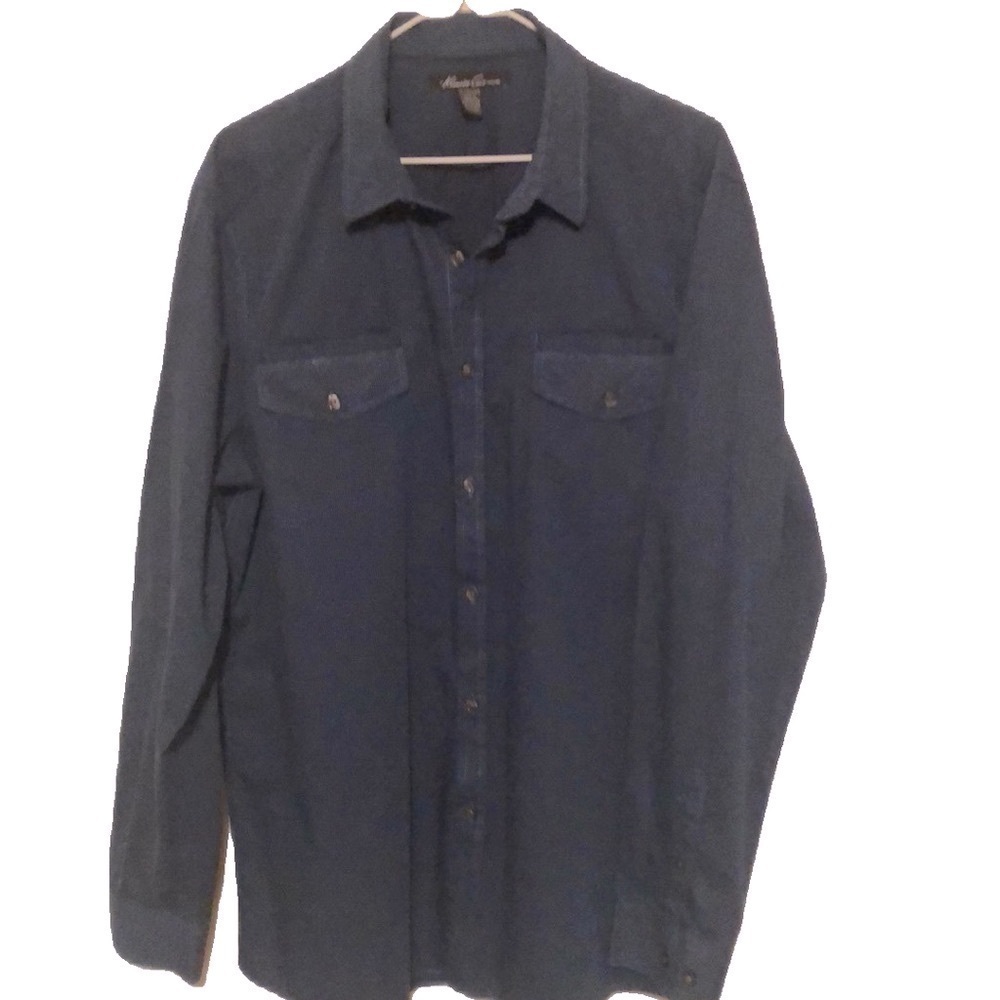 Kenneth Cole long sleeve navy shirt, xl